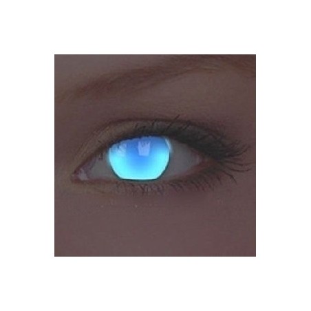 ColourVue UV Glow Transparent Electric Blue Crazy Colour Contact Lenses (1 Year)
