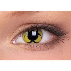 Biohazard Yellow Black Crazy Colour Contact Lenses (1 Year)