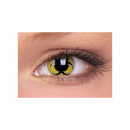Biohazard Yellow Black Crazy Colour Contact Lenses (1 Year)