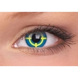 Yellow Target Crazy Colour Contact Lenses (1 Year)