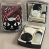Black Cat Designer Contact Lens Travel Kit With Mirror