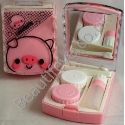 Lovely Pink Pig Designer Contact Lens Travel Kit