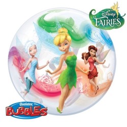 Qualatex 22 Inch Single Bubble Balloon - Disney Fairies