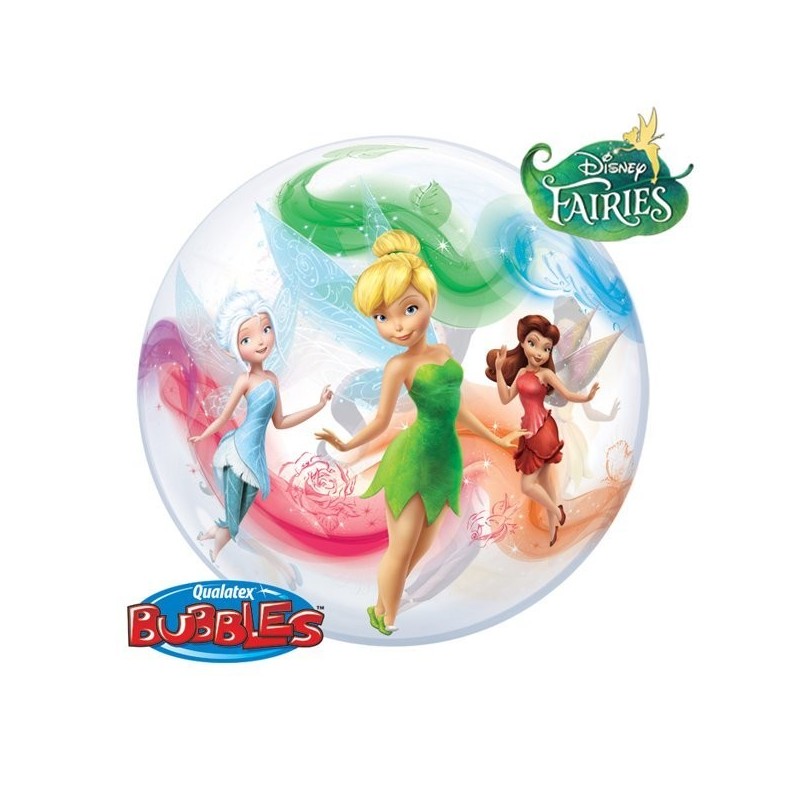 Qualatex 22 Inch Single Bubble Balloon - Disney Fairies