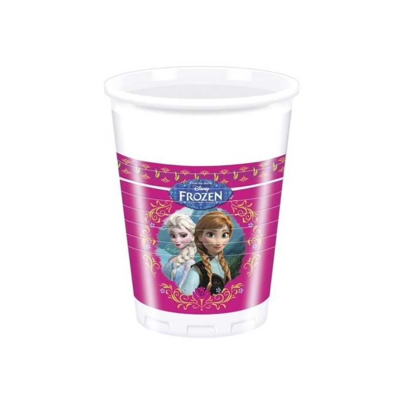 Unique Party 200ml Plastic Cups - Frozen