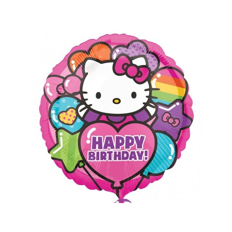 Anagram 18 Inch Foil Balloon - Hello Kitty Happy Birthday