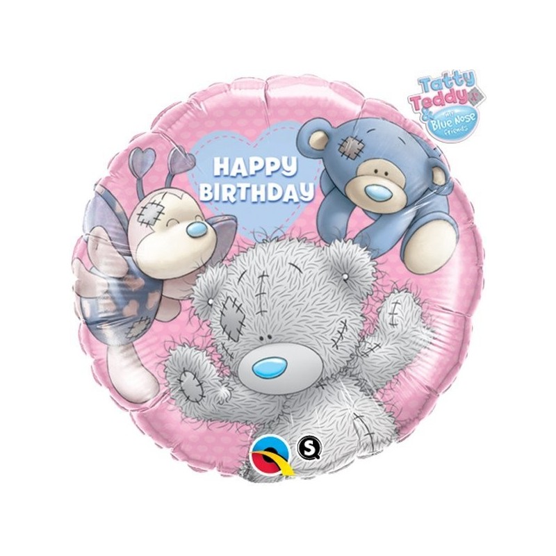 Qualatex 18 Inch Round Foil Balloon - Me To You - Blue Nose Friends Bday