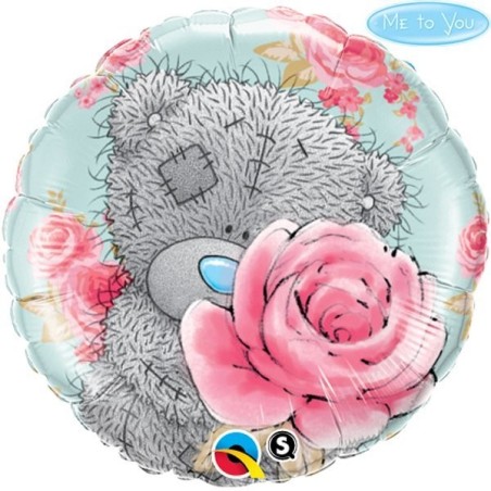 Qualatex 18 Inch Round Foil Balloon - Me To You - Tatty Teddy Roses