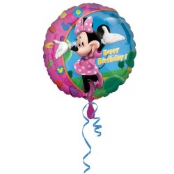 Anagram 18 Inch Circle Foil Balloon - Minnie Happy Birthday