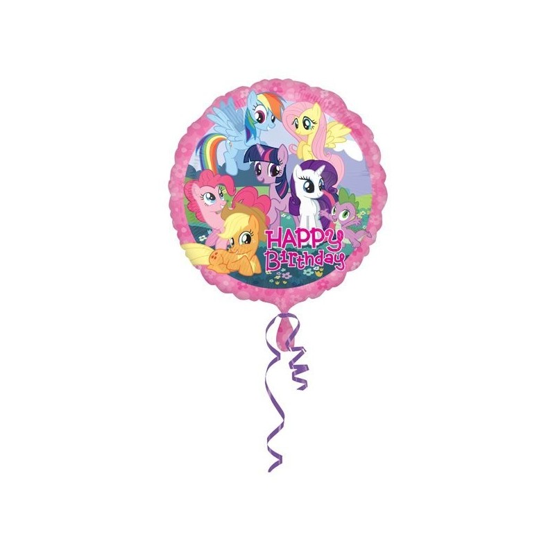 Anagram 18 Inch Circle Foil Balloon - My Little Pony Happy Birthday
