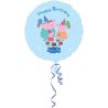 Anagram 18 Inch Circle Foil Balloon - Peppa Pig Happy Birthday