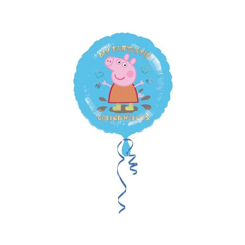 Anagram 18 Inch Circle Foil Balloon - Peppa Pig Golden Boots Holo