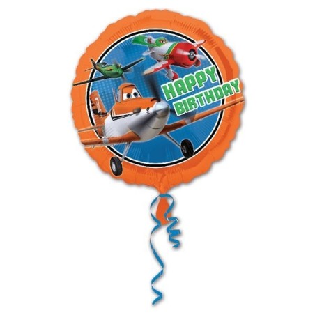 Anagram 18 Inch Circle Foil Balloon - Planes Happy Birthday