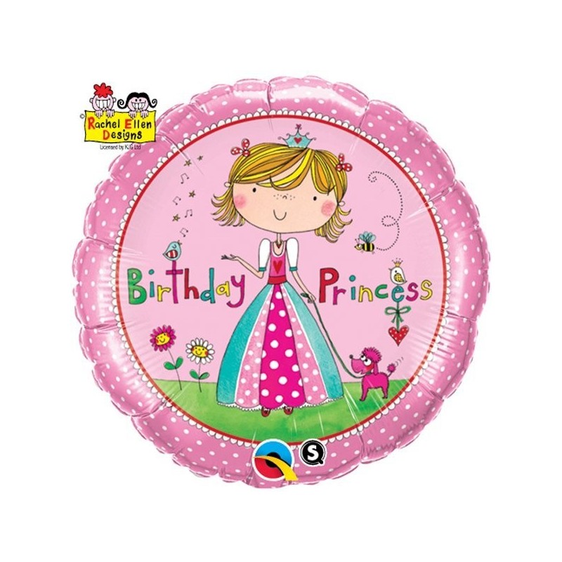 Qualatex 18 Inch Round Foil Balloon - Birthday Princess