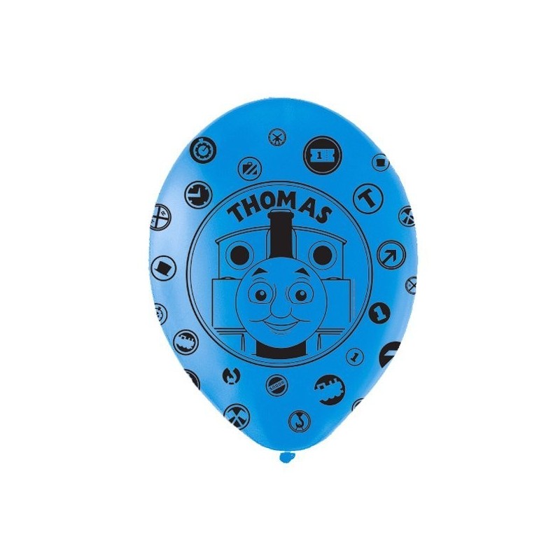 Amscan Thomas Tank Balloon All-Over Latex Balloons - Blue