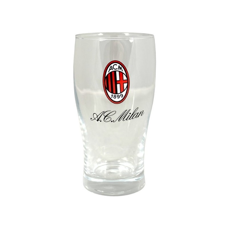 AC Milan Wordmark Crest Pint Glass