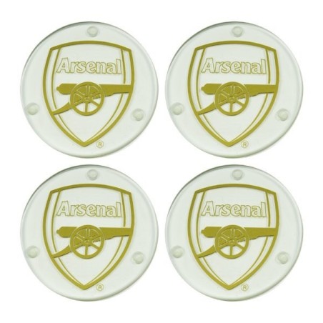 Arsenal Round Glass Coasters - 4PK