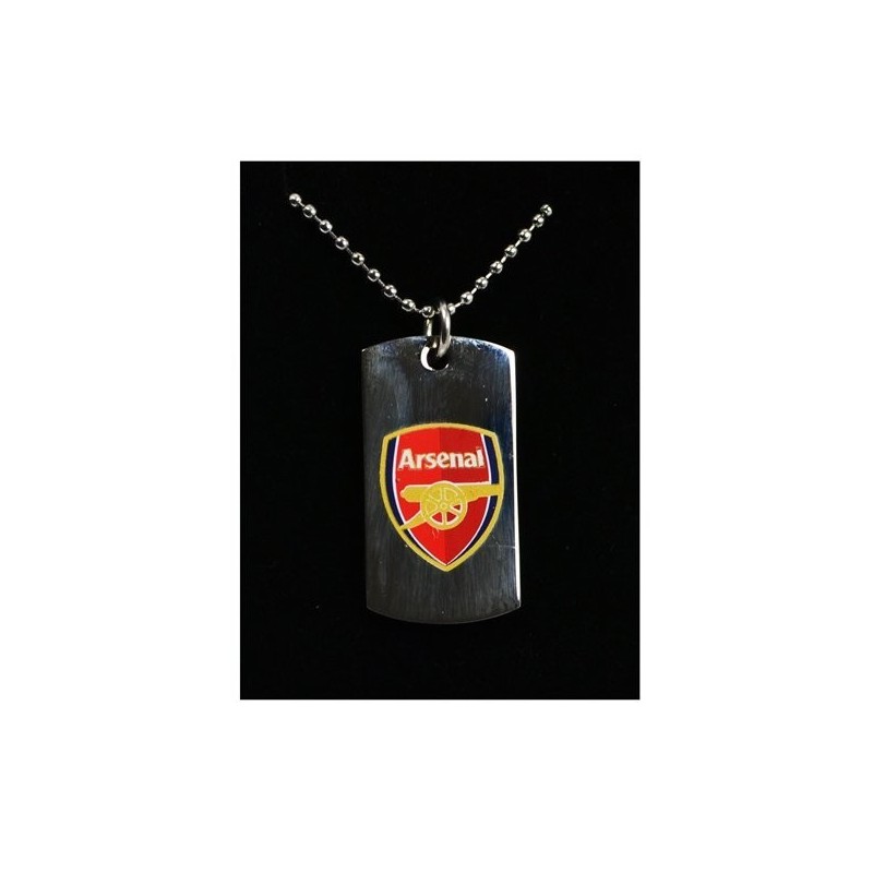 Arsenal Colour Crest Dog Tag & Chain