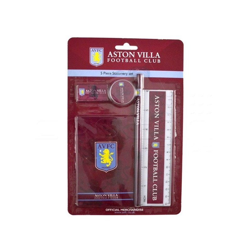 Aston Villa 5PC Stationery Set