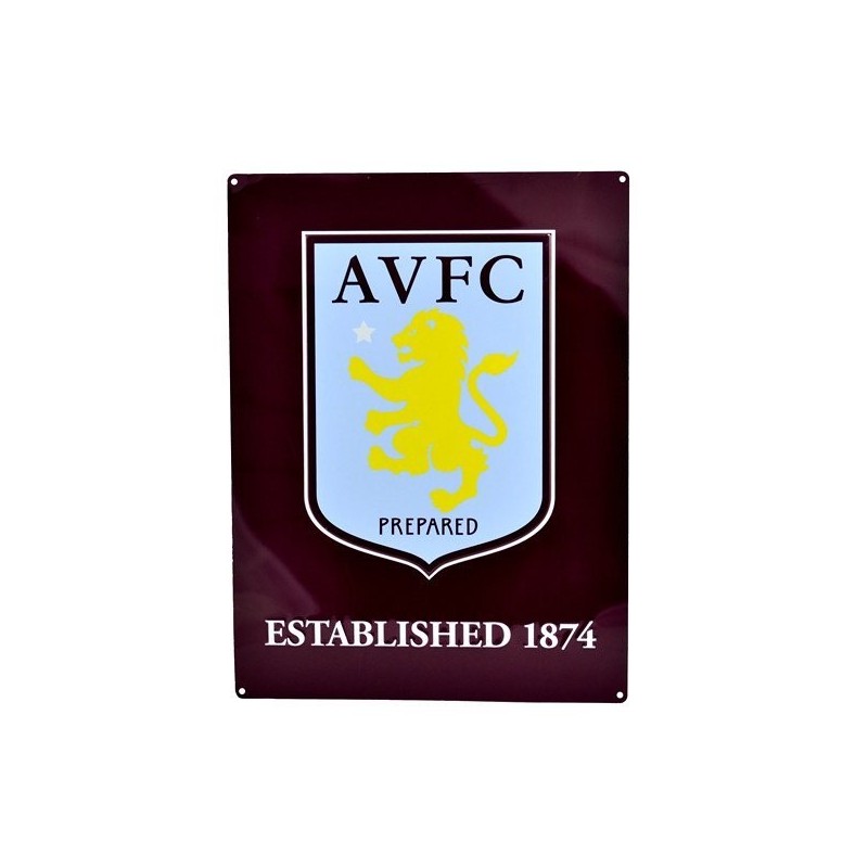 Aston Villa Large Crest Established Sign