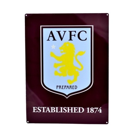 Aston Villa Large Crest Established Sign