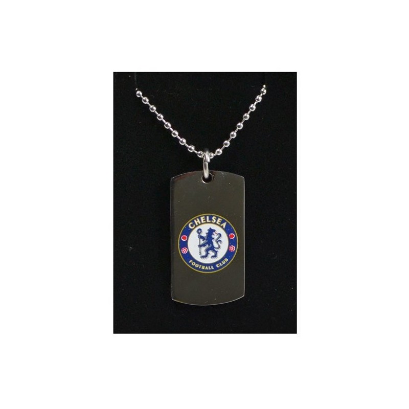 Chelsea Colour Crest Dog Tag & Chain