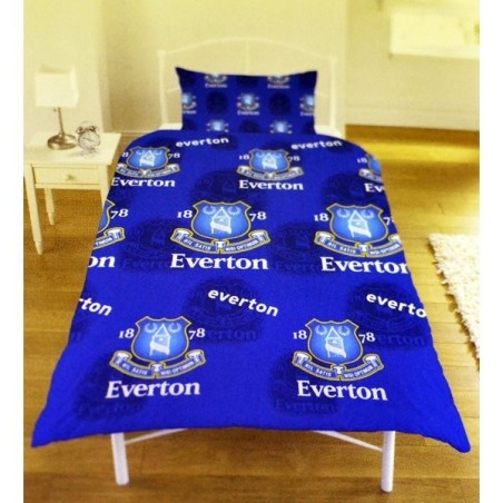 Everton Multi Crest Single Duvet Set