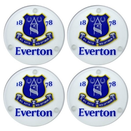 Everton Round Glass Coasters - 4PK
