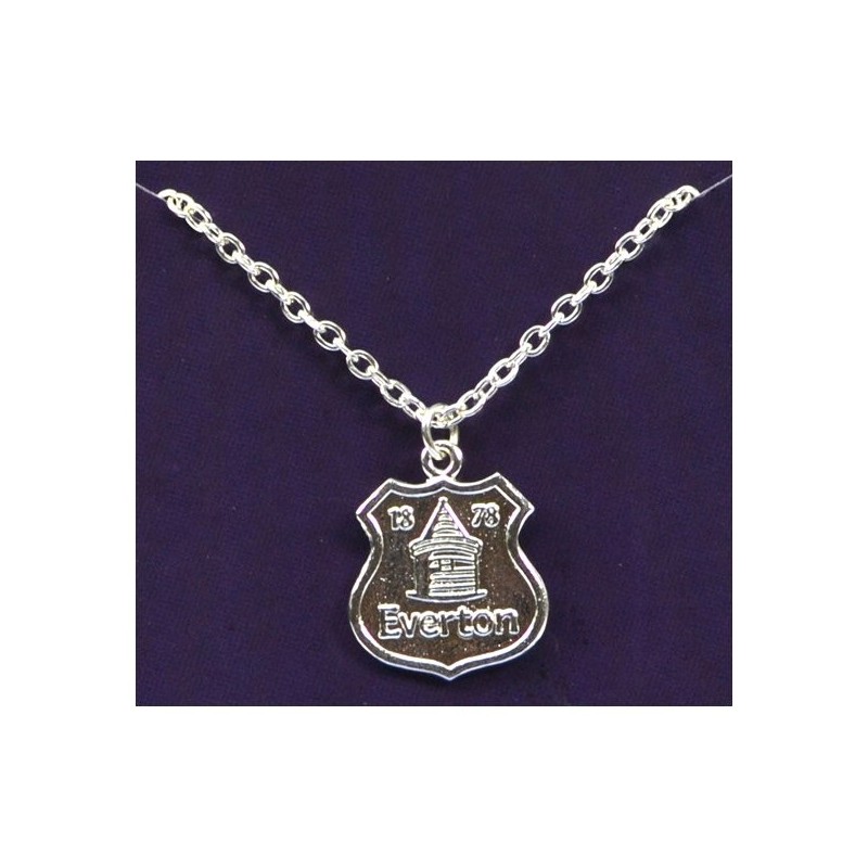 Everton Silver Plated Crest Pendant/Chain