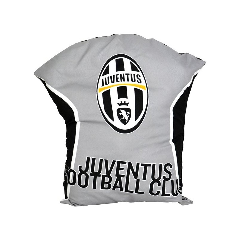 Juventus T-Shirt Cushion - Black/Grey