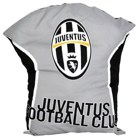 Juventus T-Shirt Cushion - Black/Grey