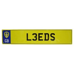 Leeds United Number Plate Sign