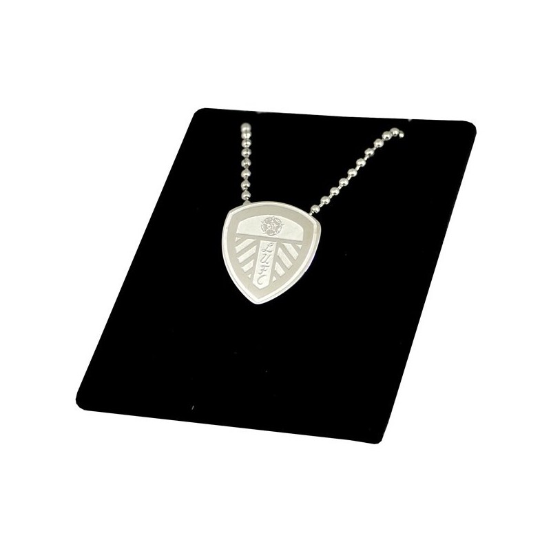 Leeds United Stainless Steel Crest Pendant/Chain