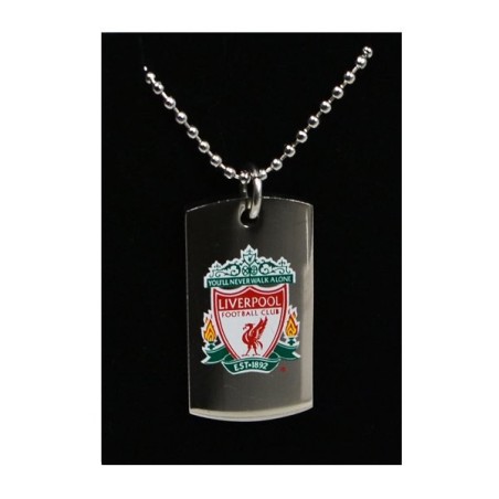 Liverpool Colour Crest Dog Tag & Chain