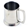 Liverpool Glass Base Stainless Steel Tankard