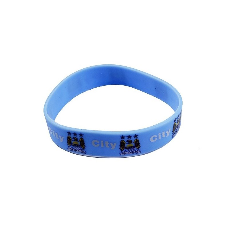Manchester City Rubber Crest Single Wristband