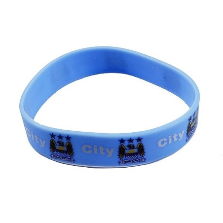 Manchester City Rubber Crest Single Wristband
