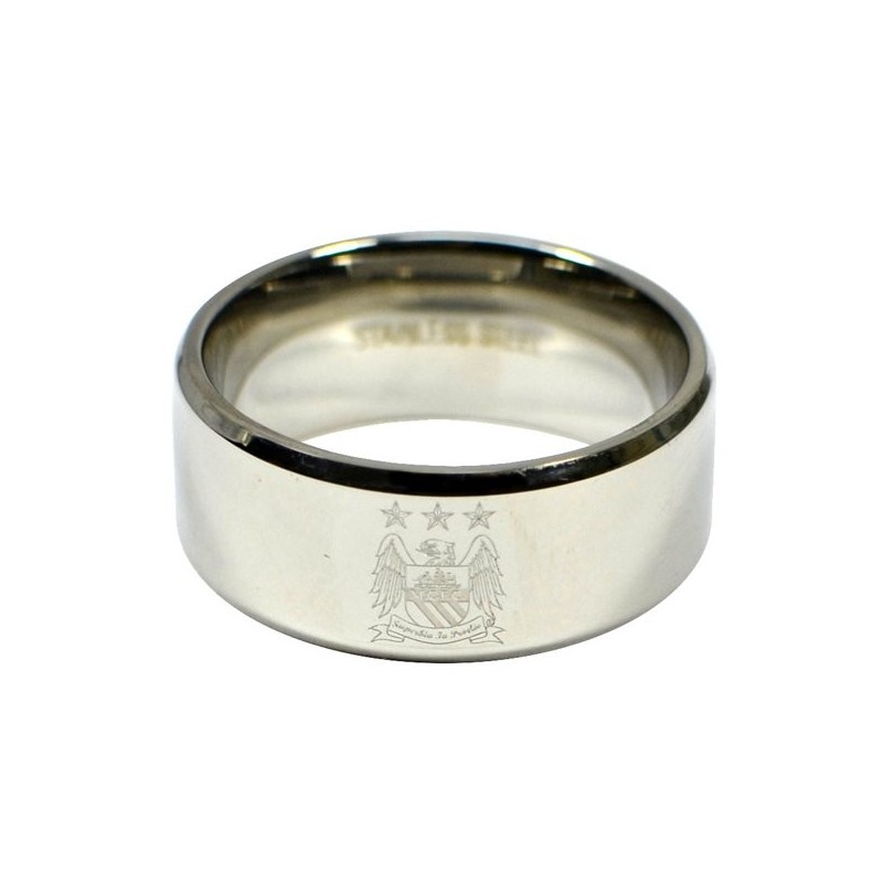 Manchester City Crest Band Ring - Large