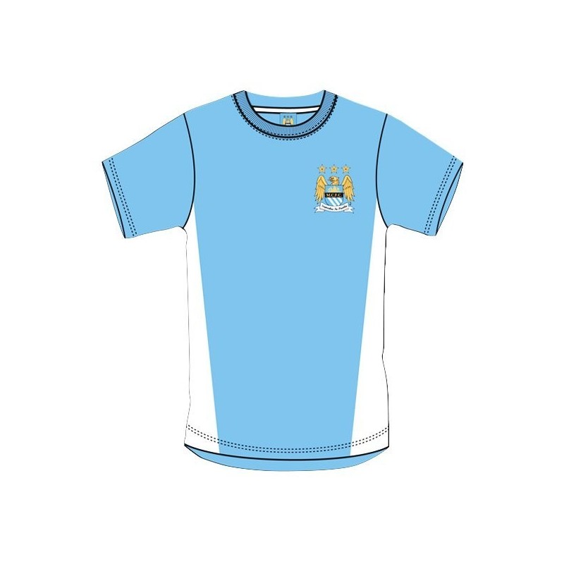 Manchester City Blue Crest Mens T-Shirt - XL