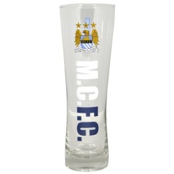 Manchester City Wordmark Crest Peroni Pint Glass