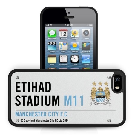 Manchester City iPhone 5/5S 3D Hard Phone Case- Street Sign