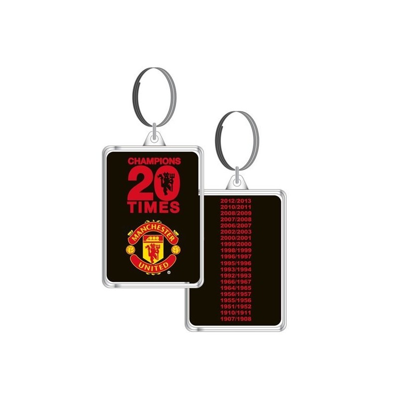 Manchester United 20 League Titles Keyring