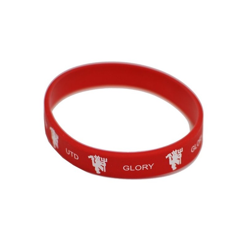 Manchester United Rubber Crest Single Wristband