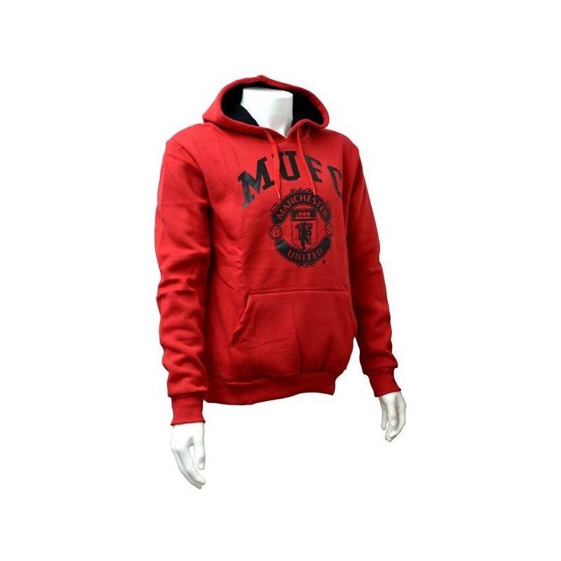 Manchester United Red Crest Mens Hoody - L