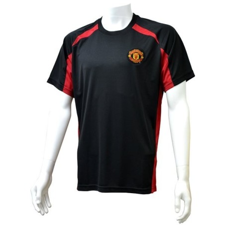 Manchester United Black Panel Mens T-Shirt - M