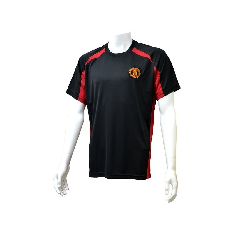Manchester United Black Panel Mens T-Shirt - XXL