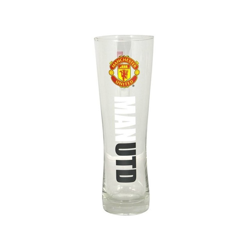 Manchester United Wordmark Crest Peroni Pint Glass