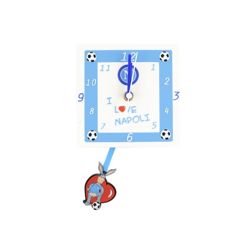 Napoli SSC PVC Wall Clock with Mascot Pendulum