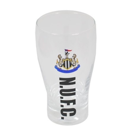 Newcastle United Wordmark Crest Pint Glass
