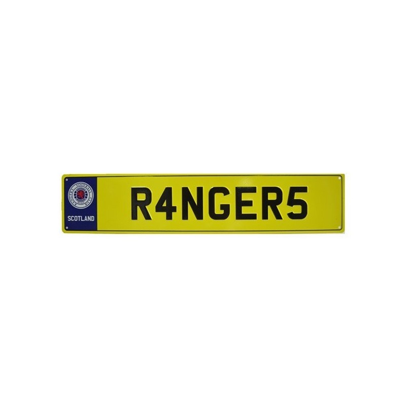 Rangers Number Plate Sign